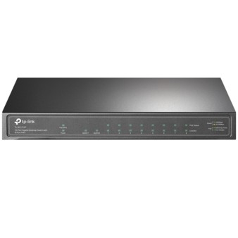 TL-SG1210P Настольный коммутатор с 9 гигабитными портами RJ45 (8 портов PoE+) и гигабитным портом SFP