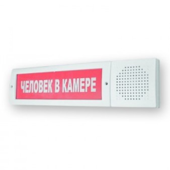 Молния-12-З  исп.2,  "Человек в камере"  Арсенал Безопасности Плоское световое табло со встроенной сиреной 105дБ