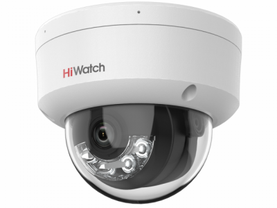 DS-I252M(B)(2.8 mm) HiWatch Купольная антивандальная IP видеокамера, обьектив 2.8мм, 2Мп, Ик, POE, Встроенный микрофон, microSD
