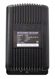 AT-12/30 (черный корпус) ACCORDTEC Источник стабилизированного питания