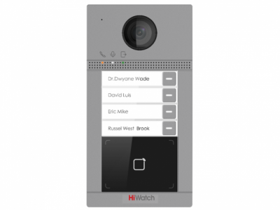 VDP-D4214W(B)/Flush HiWatch Вызывная Wi-Fi панель IP-видеодомофона, на 4 абонента