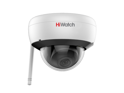 DS-I252W(E)(4mm) HiWatch Купольная уличная WiFi IP видеокамера, объектив 4мм, 2Мп, Ик, WiFi, microSD, встроенный микрофон