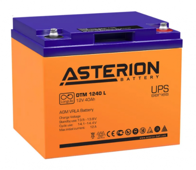 Аккумулятор DTM 1240 L NC ASTERION 12В, 40 А/ч