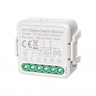 2CH Zigbee switch module Реле дистанционного управления (двухканальное)