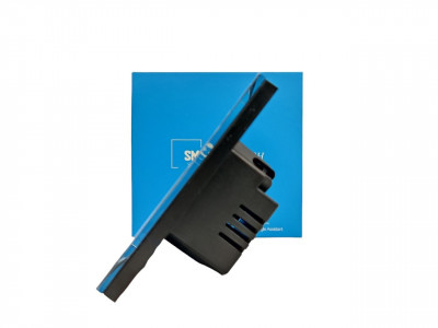 Smart Wi-Fi touch wall switch Умный сенсорный WiFi выключатель настенный (черный)