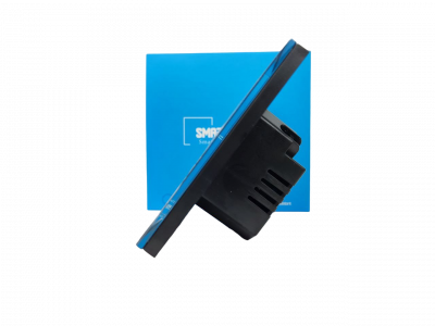 Smart Wi-Fi touch wall switch Умный сенсорный WiFi выключатель настенный (трехкнопочный, черный)
