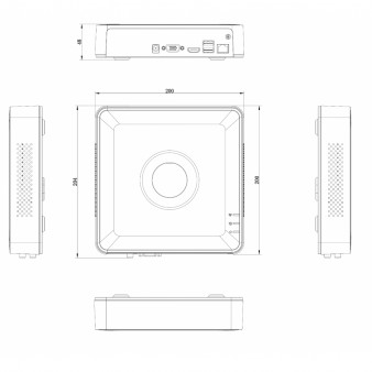 DS-N208(B) HiWatch IP Видеорегистратор на 8 каналов