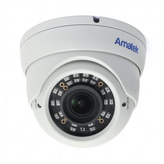 AC-HDV203V (2,8-12) Amatek Антивандальная уличная купольная AHD видеокамера, объектив 2.8-12мм, 2Mp, Ик, 1/3" F37P CMOS