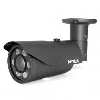 AC-HS204VSS (2,8-12) Amatek  Уличная цилиндрическая мультиформатная MHD (AHD/ TVI/ CVI/ CVBS) видеокамера, объектив 2.8-12мм, 2Мп, Ик