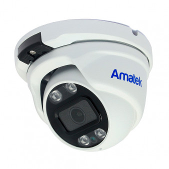 AC-HDV502AX (2,8) с микрофоном (AoC) Amatek Антивандальная купольная мультиформатная MHD (AHD/ TVI/ CVI/ CVBS) видеокамера, объектив 2.8, 5Мп, Ик