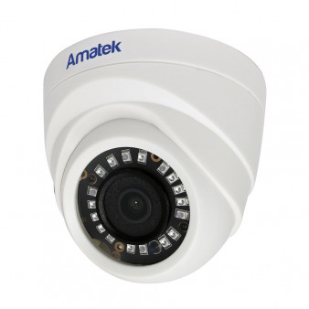 AC-HD502S (2,8) Amatek Купольная мультиформатная MHD (AHD/ TVI/ CVI/ CVBS) видеокамера, объектив 2.8мм, 5Мп, Ик