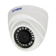 AC-HD502S (2,8) Amatek Купольная мультиформатная MHD (AHD/ TVI/ CVI/ CVBS) видеокамера, объектив 2.8мм, 5Мп, Ик