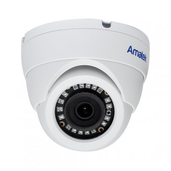 AC-HDV502S (2,8) Amatek Антивандальная купольная мультиформатная MHD (AHD/ TVI/ CVI/ CVBS) видеокамера, объектив 2.8, 5Мп, Ик