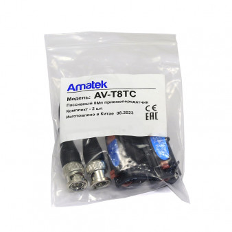 AV-T8TC Amatek Пассивный приемопередатчик AHD/TVI/CVI по витой паре UTP