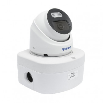 AC-IDV402A (Full Color) Amatek Купольная антивандальная IP видеокамера, объектив 2.8мм, 4Мп, Ик, POE, встроенный микрофон, microSD