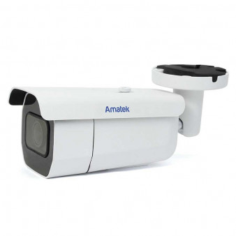 AC-IS806ZA (мото, 2,7-13,5) Amatek Уличная цилиндрическая IP камера, объектив 3,3-12 mm, ИК, POE, 8mp, 1 аудиовход, выход для питания микрофона 12В / 0,1А