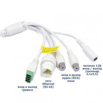 AC-IS806ZA (мото, 2,7-13,5) Amatek Уличная цилиндрическая IP камера, объектив 3,3-12 mm, ИК, POE, 8mp, 1 аудиовход, выход для питания микрофона 12В / 0,1А