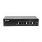 AN-S6P4-65 Amatek Сетевой коммутатор 6-портовый 2х100 Мбит/с коммутатор с 4хPoE+ до 65Вт