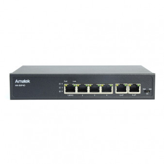 AN-S6P4D с HiPoE Amatek Сетевой коммутатор 6-портовый (80Вт)