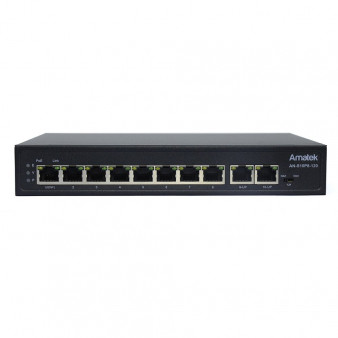 AN-S10P8-120 Amatek Коммутатор 10-портовый 100 Мбит/с L2 с HiPoE/PoE+ до 120Вт