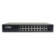 AN-S18P16-300 Amatek 18-портовый 100/1000 Мбит/с коммутатор с PoE до 300Вт