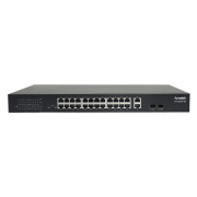 AN-S26P24-400 c HiPoE Amatek 26-портовый 100/1000 Мбит/с коммутатор с HiPoE/PoE+ до 400Вт