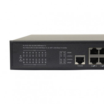 AN-SGM20P16A Amatek 20-портовый гигабитный управляемый L2+ коммутатор с PoE до 300Вт
