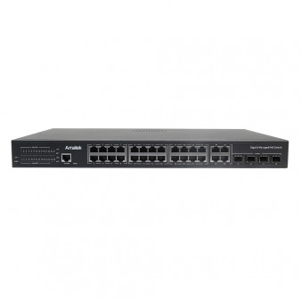 AN-SM28P24 Amatek 28-портовый гигабитный управляемый коммутатор с PoE до 400Вт