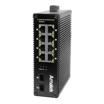 AN-SXG10P8A Amatek Коммутатор промышленный 10-портовый гигабитный с PoE до 240Вт