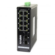 AN-SXGM10P8A Amatek Коммутатор промышленный 10-портовый управляемый гигабитный L2 с PoE до 240Вт