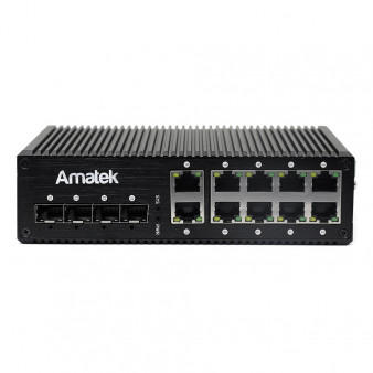 AN-SXGM14P8A Amatek Коммутатор промышленный 14-портовый управляемый гигабитный L2 с PoE до 240Вт