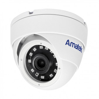 AC-IDV802MX (2,8) Amatek Уличная антивандальная купольная IP камера, объектив 2.8 мм, ИК, POE, 8Мп, встроенный микрофон