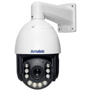AC-I801PTZ (4.7-94мм, 20x опт) Amatek Купольная поворотная IP видеокамера, ИК, 8Мп, PoE, встроенный микрофон, microSD