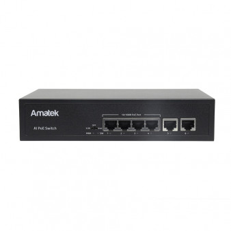 AN-S6P Amatek Коммутатор 6-портовый 100 Мбит/с с PoE до 65Вт