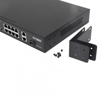 AN-S26P24 Amatek Коммутатор 27-портовый 100/1000 Мбит/с с PoE+ до 300Вт
