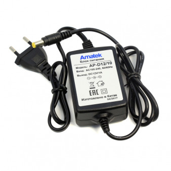 AP-D12/10 Amatek Блок питания 12В/1А, стабилизированный