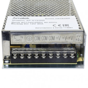 AP-S12/200 Amatek Блок питания 12В / 20А стабилизированный